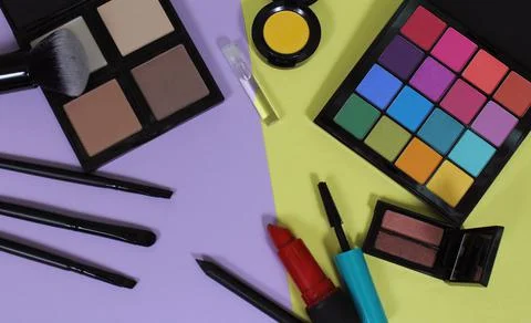 Cosmetics on paper background Stock Photos