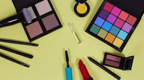 Cosmetics on paper background Stock Photos