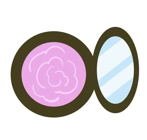 Cosmetics powder. Flat vector illustration. Make up Stock Illustration