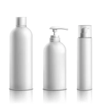 Cosmetics products packaging realistic vector set Stock-Illustration