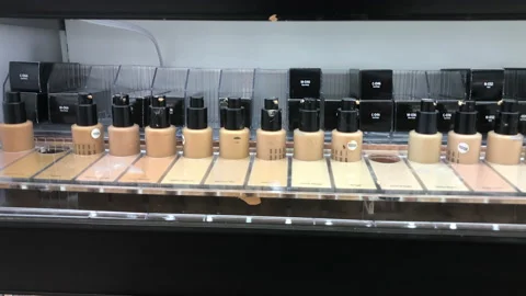 Cosmetics For Sampling on Display in Store at Ulta Beauty Stock Footage 236610860