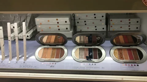 Cosmetics For Sampling on Display in Store at Ulta Beauty Stock Footage 236611332