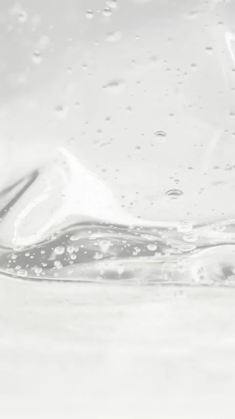 Cosmetics serum gel background, transparent cream texture, facial mask treatment Stock-Footage 309605574
