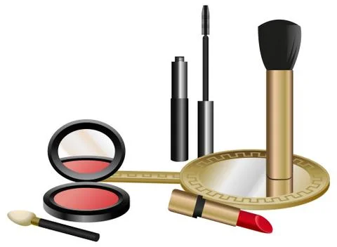 Cosmetics set Stock Illustration