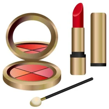 Cosmetics Set Stock Illustration