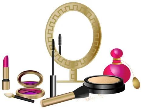 Cosmetics Set Stock Illustration