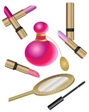 Cosmetics Set Stock Illustration