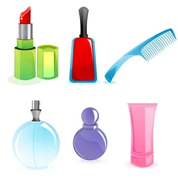 Cosmetics set Stock Illustration