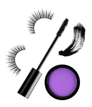 Cosmetics set isolated on white background Stock Photos