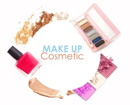 Cosmetics set isolated on white Stock Photos