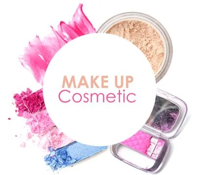 Cosmetics set isolated on white Stock Photos