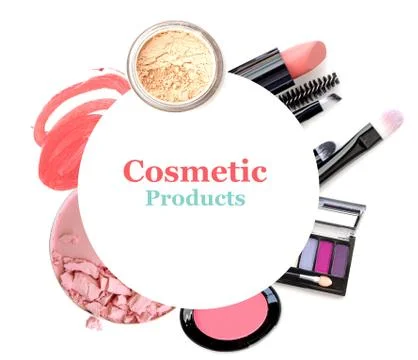 Cosmetics set isolated on white Stock Photos