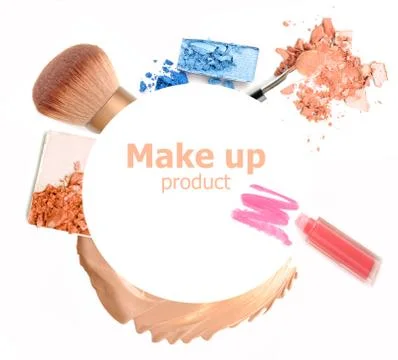 Cosmetics set isolated on white Stock Photos