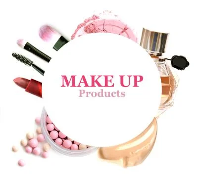 Cosmetics set isolated on white Stock Photos