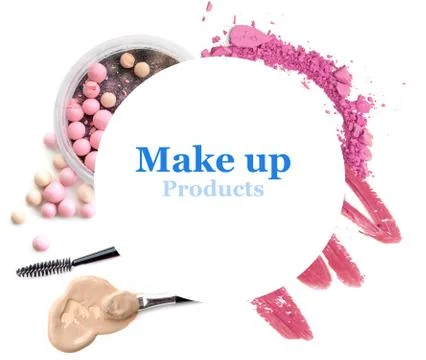 Cosmetics set isolated on white Stock Photos