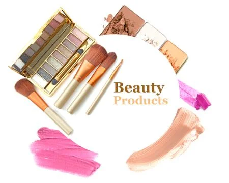 Cosmetics set isolated on white Stock Photos