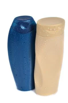 Cosmetics for shower Stock Photos