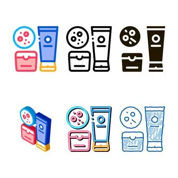 Cosmetics to solve problem icon vector series outline Stockillustratie