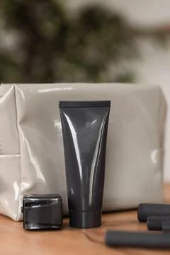 Cosmetics on the table in close-up Stock Photos