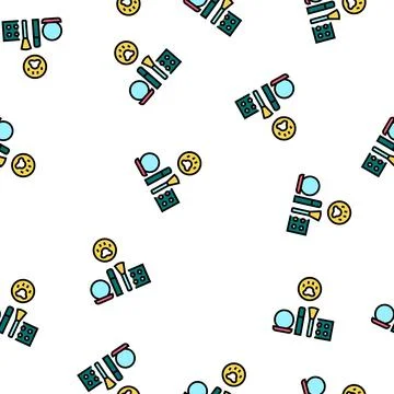 Cosmetics test on animal vector seamless pattern Stockillustratie