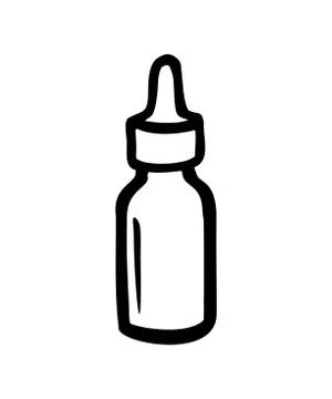 Cosmetics - vector bottle, silhouette on white background. cosmetic bottles f Stock Illustration