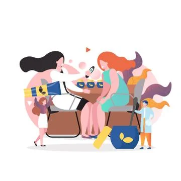 Cosmetics vector concept for web banner, website page Stock Illustration