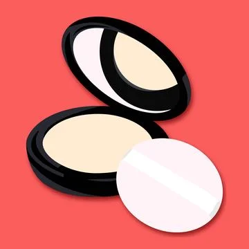 Cosmetics vector powder box isolated Stock Illustration