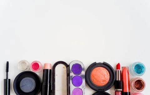 Cosmetics on white background Stock Photos