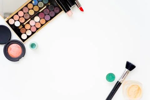 Cosmetics on white background Stock Photos