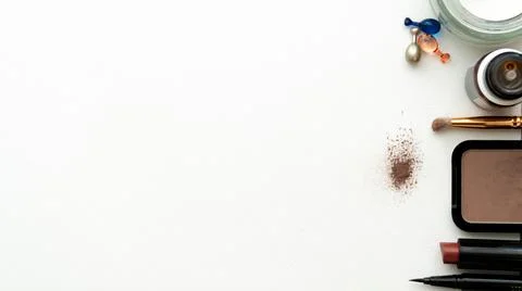 Cosmetics on white background Stock-Fotos