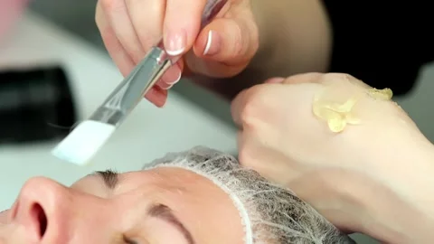 Cosmetological face mask Stock Footage 263971607