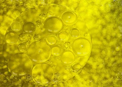 Cosmic abstract background. Molecule structure. Water bubble. Colors yellow Stock Photos