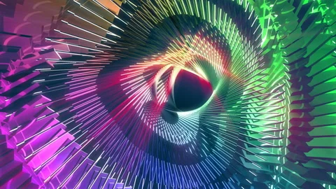 Cosmic abstract rainbow rotation Stock Footage 134559846