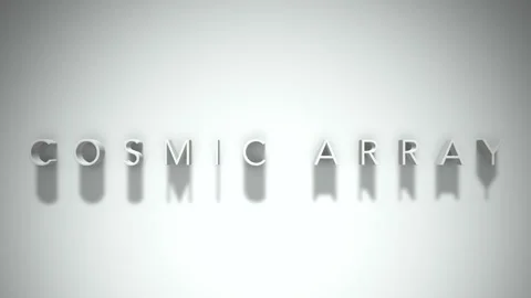 Cosmic array 3D title animation with shadows on a white background Stock Footage 297855978