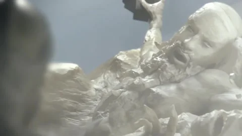 Cosmic Artifact - cube of evolution sculpture composition Stock Footage 292230070