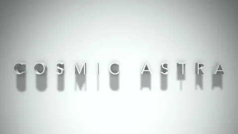 Cosmic astra 3D title animation with shadows on a white background Stock Footage 297905684