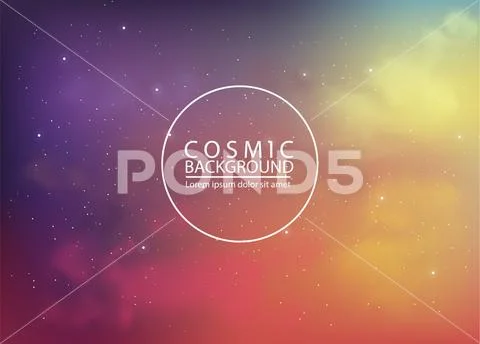 Cosmic background with abstract colors Stock Illustration