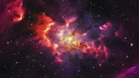 Cosmic background with beautiful pink nebulous galaxy in dark space. Stockbeeldmateriaal 247178259