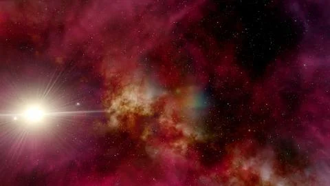 Cosmic background, space star background, outer space 3d render Stock Illustration