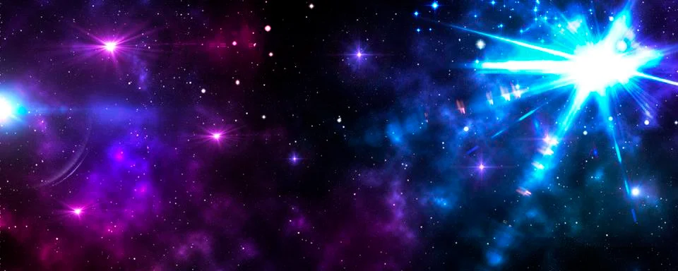 Cosmic background with a star explosion Stock Illustration