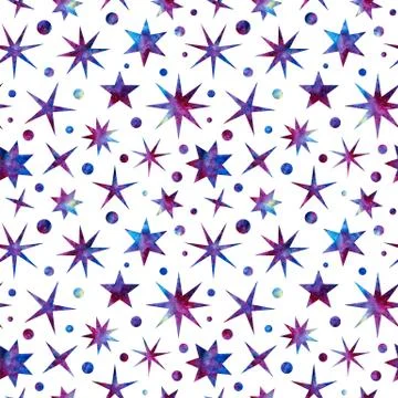 Cosmic backgrounds. Space background. Hand drawn watercolor illustration. Stock Illustration