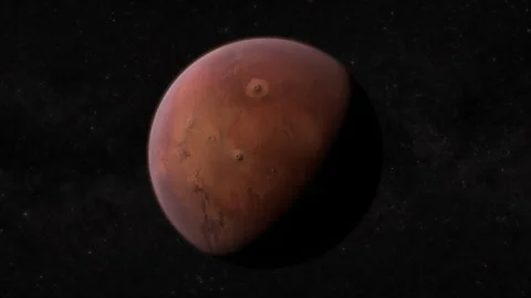 Cosmic Ballet - Mars' Orbits in the Stellar Backdrop Stock Footage 242354676