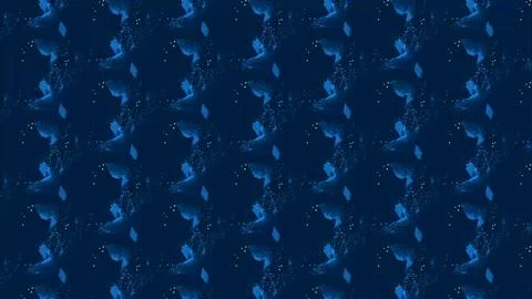 Cosmic blue abstract background with glowing digital particles. Futuristic Stock Illustration