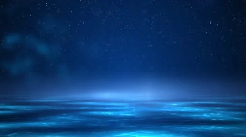 Cosmic Blue Aquatic Space Particles with Bokeh Orb Shapes Vidéo 60402481
