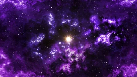 Cosmic Blue Nebula Clouds | Abstract Galaxy Energy 4K Loop Stock Footage 328837804
