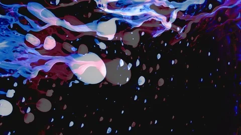 COSMIC BUBBLE LOOP - fluid analog clip Stock Footage 89097120