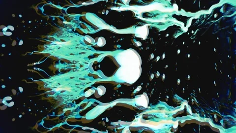 COSMIC BUBBLE LOOP - fluid analog clip Stock Footage 89097268