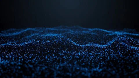Cosmic Cascade: Mesmerizing Particle Display. Particle blue 1 Stock Footage 275844728