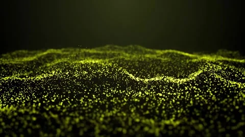 Cosmic Cascade: Mesmerizing Particle Display. Particle yellow Stock Footage 275844798