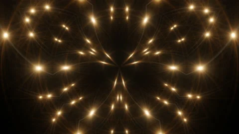 Cosmic chaos trippy animated background. Symmetric kaleidoscope backdrop Stock Footage